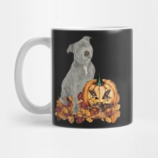 Staffordshire Bull Terrier Halloween Scene Mug